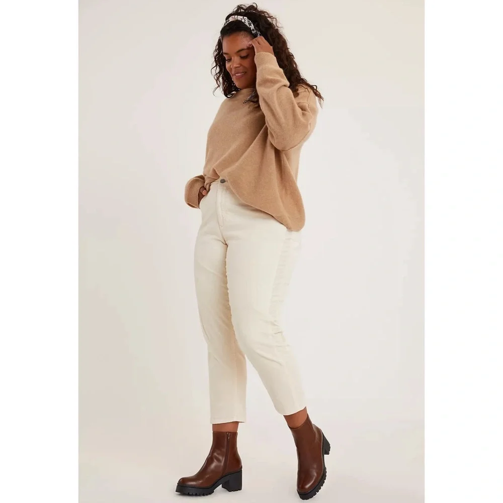 Anthropologie Pilcro High-Rise Slim Boyfriend Corduroy Pants NWT SZ 18W - Picture 2 of 16